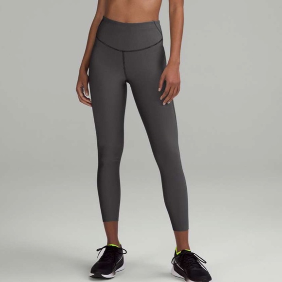 NWOT Lululemon Base Pace High-Rise Tight 25" Two-Toned Black (Size 4)